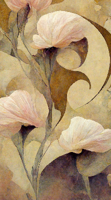 Estor decorativo con flores rosas