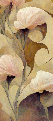 Estor decorativo con flores rosas