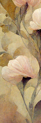 Estor decorativo con flores rosas