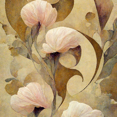 Estor decorativo con flores rosas