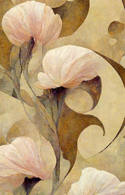 Estor decorativo con flores rosas