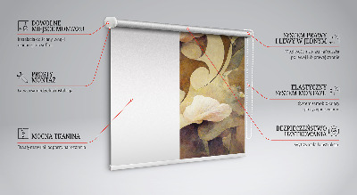 Estor decorativo con flores rosas