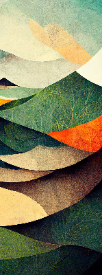 Estor opaco con diseño de colinas abstractas