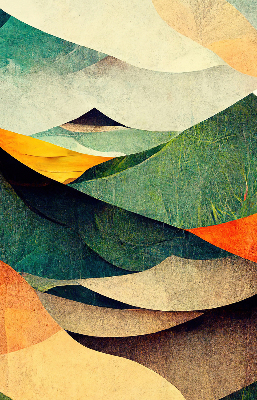 Estor opaco con diseño de colinas abstractas