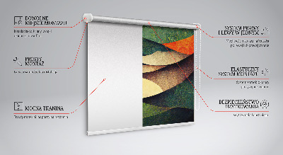 Estor opaco con diseño de colinas abstractas