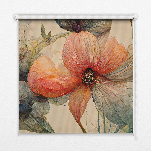 Estor enrollable de tela Flor