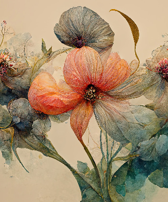 Estor enrollable de tela Flor