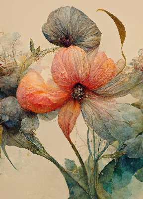 Estor enrollable de tela Flor