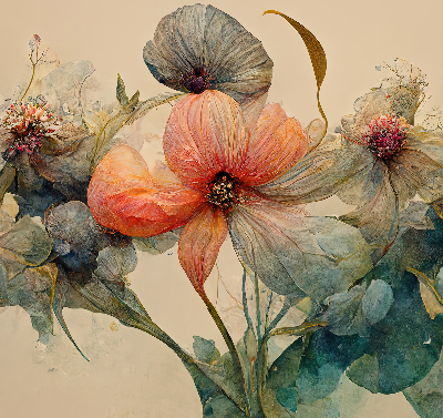 Estor enrollable de tela Flor