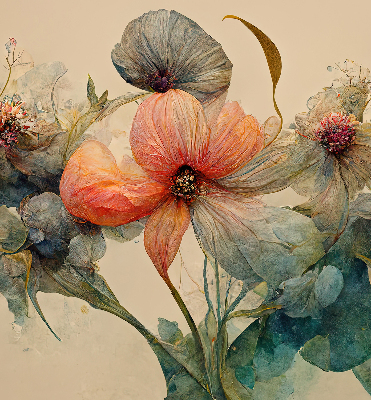 Estor enrollable de tela Flor
