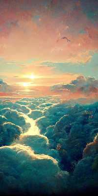 Estor decorativo atardecer