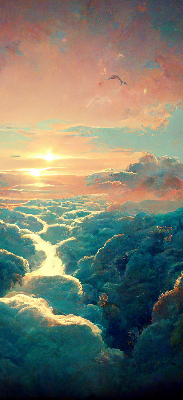 Estor decorativo atardecer