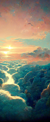 Estor decorativo atardecer