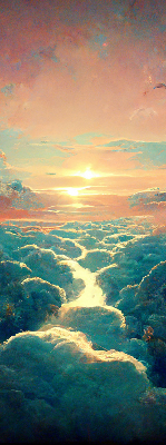 Estor decorativo atardecer