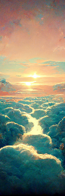 Estor decorativo atardecer