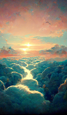 Estor decorativo atardecer
