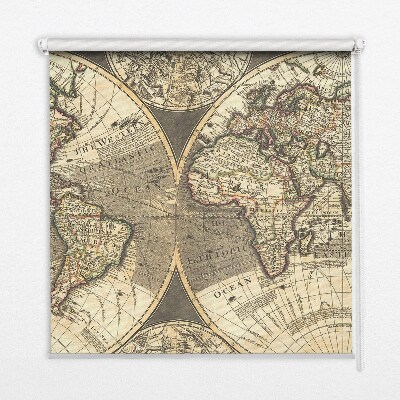 Estor decorativo mapa del mundo