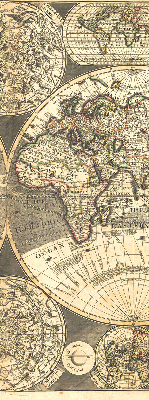 Estor decorativo mapa del mundo