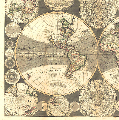 Estor decorativo mapa del mundo