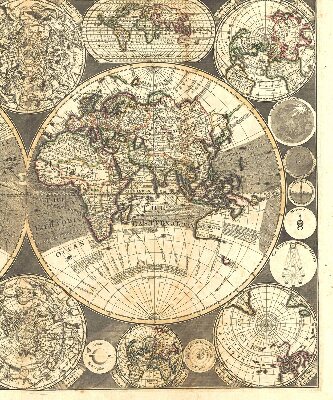 Estor decorativo mapa del mundo