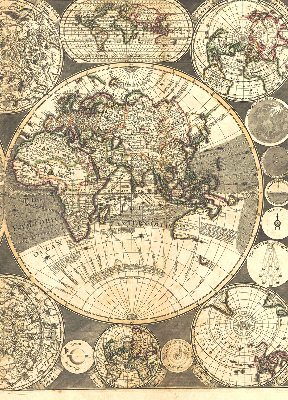 Estor decorativo mapa del mundo