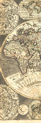 Estor decorativo mapa del mundo
