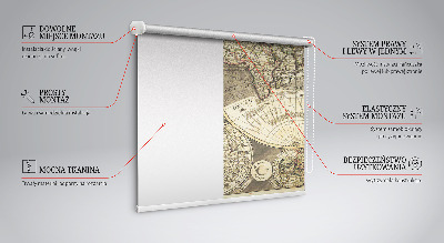 Estor decorativo mapa del mundo