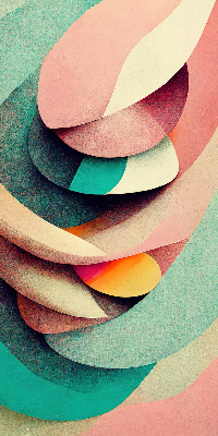 Estor decorativo con diseño de abstracción