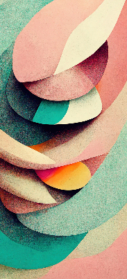 Estor decorativo con diseño de abstracción