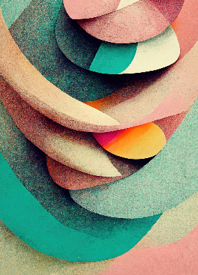 Estor decorativo con diseño de abstracción