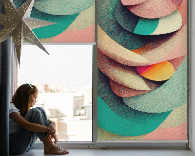 Estor decorativo con diseño de abstracción
