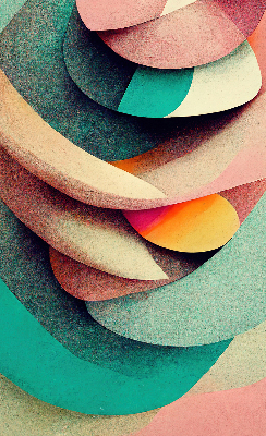 Estor decorativo con diseño de abstracción