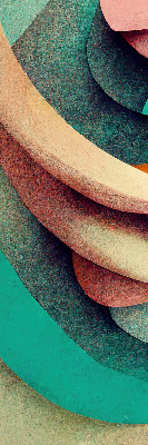 Estor decorativo con diseño de abstracción