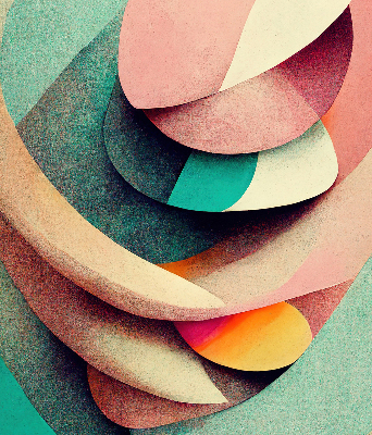 Estor decorativo con diseño de abstracción