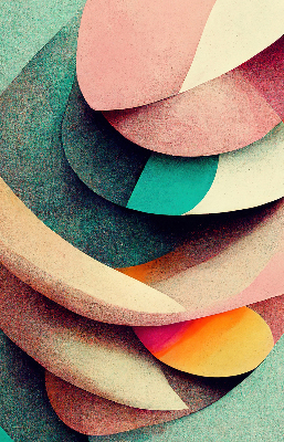 Estor decorativo con diseño de abstracción