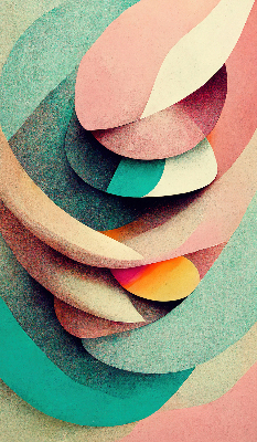 Estor decorativo con diseño de abstracción
