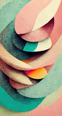 Estor decorativo con diseño de abstracción