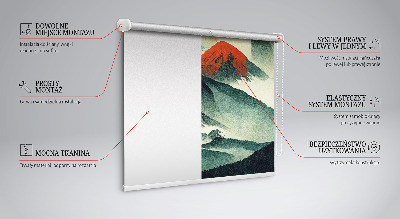 Estor opaco con diseño de montañas en la niebla