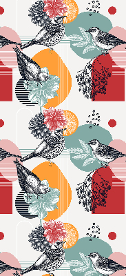 Estor opaco con diseño de pájaros