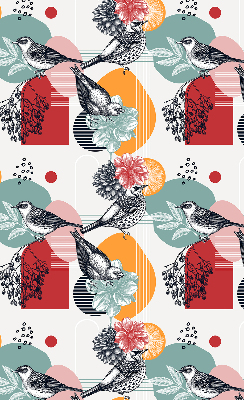 Estor opaco con diseño de pájaros