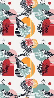 Estor opaco con diseño de pájaros