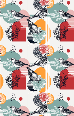 Estor opaco con diseño de pájaros