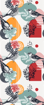 Estor opaco con diseño de pájaros