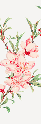Estor decorativo en color rosa con estampado de flor
