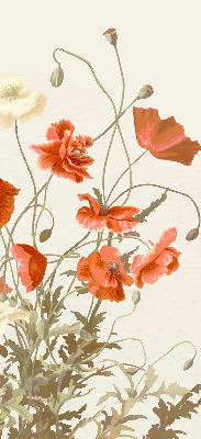 Estor opaco en color amapolas