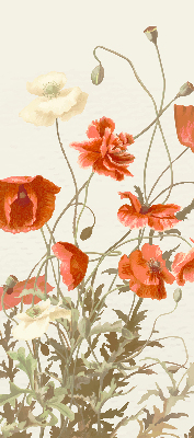 Estor opaco en color amapolas