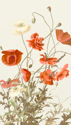 Estor opaco en color amapolas