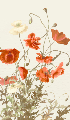 Estor opaco en color amapolas