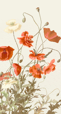 Estor opaco en color amapolas