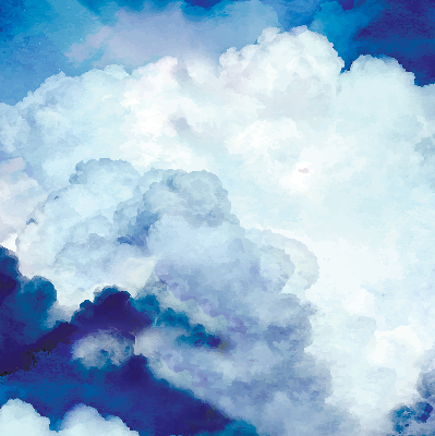 Estor decorativo nubes